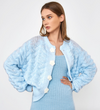 Cute Blue Cottagecore Sweater Cardigan