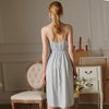 Sexy Romantic V neck Blue Lace Nightgowns Women's Sleeveless Sleepwear