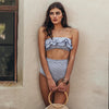 Sexy Ruffles High Waist Bikini Swimwear Women Strapless Wrap bikini