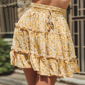 Sunshine Bohemian Ruffled Skirt