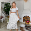 Lace Long Ruffled Skirt