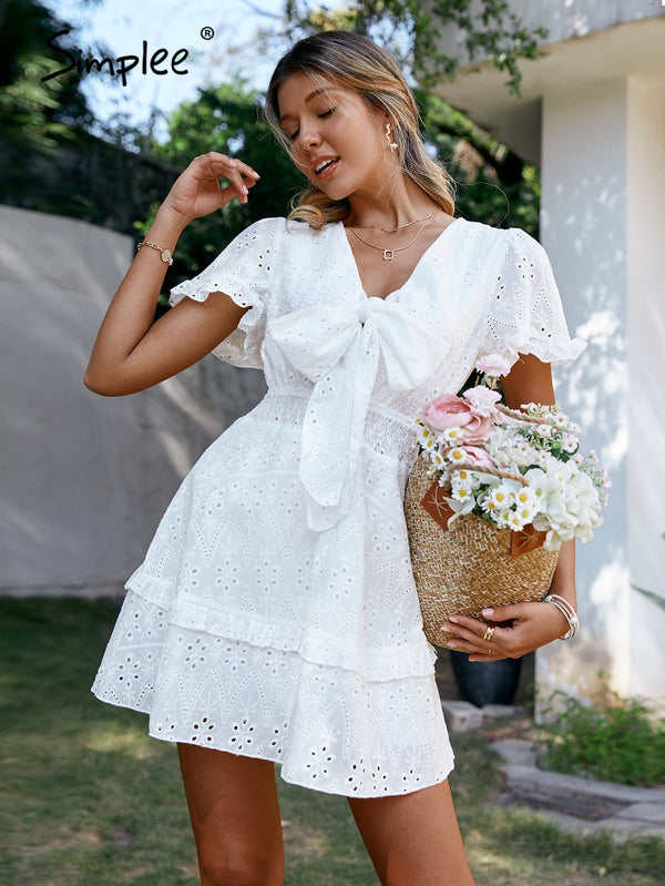 Cotton Puff Short SleeveSummer Dress