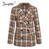 Elegant Plaid Blazer