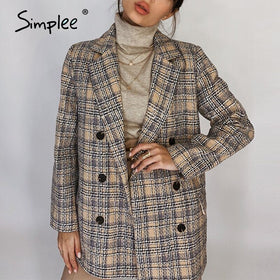 Elegant Plaid Blazer