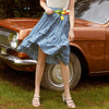 Cottagecore Blue Skirt Clothing 