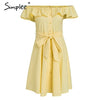 Summer Lemon Ruffle Dress