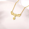 Stainless Steel Phoenix Necklace Origami Bird Pendant Lucky Gift Chain