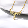 Stainless Steel Phoenix Necklace Origami Bird Pendant Lucky Gift Chain