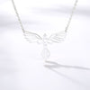 Stainless Steel Phoenix Necklace Origami Bird Pendant Lucky Gift Chain