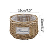 Straw Storage Basket Rattan Flower Pot Desktop Sundries Organizer