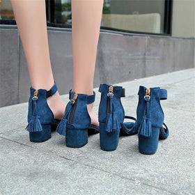 Suede High Heels Sandals Women New Summer Shoes Woman Fashion Sexy