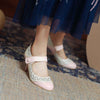 Summer Fashion Thin High Heels Shoes New Arrival Retro Fretwork Mary