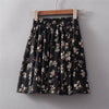 Summer Korean Women High Waist Chiffon Mini Skirt Sweet Ladies Elastic