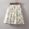 Summer Korean Women High Waist Chiffon Mini Skirt Sweet Ladies Elastic