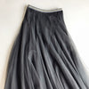 Summer Mesh Women Pleated Skirt Solid High Waist A Line Tulle Skirts