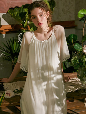 Gently now Vintage Long Nightgowns Short Sleeve