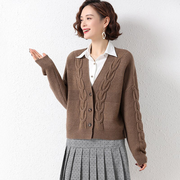 Sweater jacket spring and autumn clothing 2021 new style women's loose