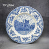 The Blue Britain Castles  Dinner Set European Style Dinner Ware