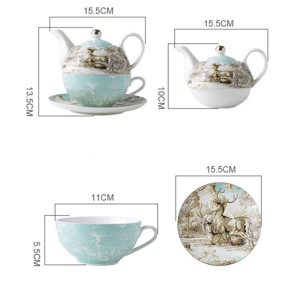 Three piece Suit European Ceramics Tea Set Household Living Room