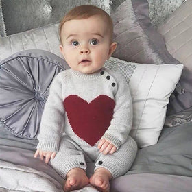 Heart Baby Knitted Romper