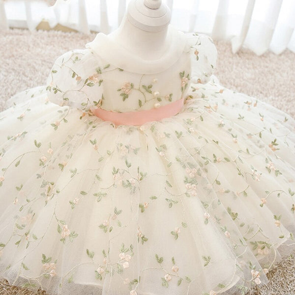 Toddler Baby Girl Dress Flower Dresses Baptism Girl Clothes Lace