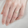 Trendy Crystal Tiny Baguette Engagement Ring White Zircon Cubic