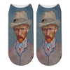 Van Gogh Sunflower Printed Art Socks Unisex Retro Famous Painting