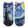 Van Gogh Sunflower Printed Art Socks Unisex Retro Famous Painting