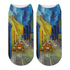 Van Gogh Sunflower Printed Art Socks Unisex Retro Famous Painting