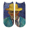 Van Gogh Sunflower Printed Art Socks Unisex Retro Famous Painting