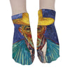 Van Gogh Sunflower Printed Art Socks Unisex Retro Famous Painting