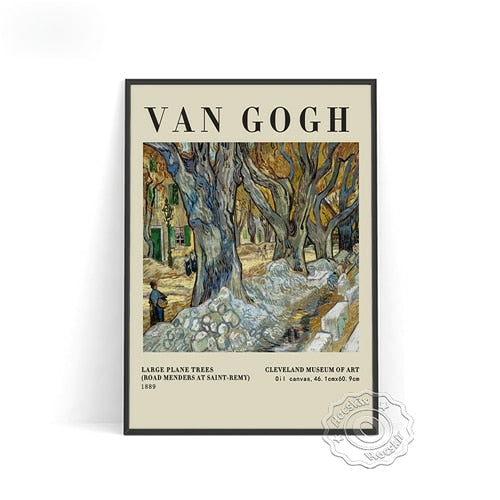 Vincent Van Gogh Exhibition Poster, Almond Blossoms Art Prints, The