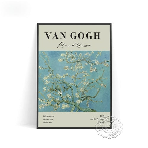 Vincent Van Gogh Exhibition Poster, Almond Blossoms Art Prints, The