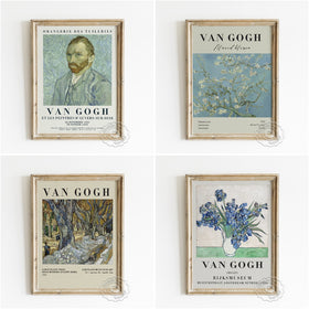 Vincent Van Gogh Exhibition Poster, Almond Blossoms Art Prints, The