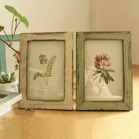 Vintage 5 Inch Photo Frame Wooden Picure Holder Stand Home Bedroom