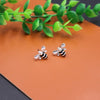 Vintage Enamel Bee Stud Earrings Gold Sliver Color Insect Earring For
