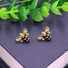 Vintage Enamel Bee Stud Earrings Gold Sliver Color Insect Earring For