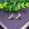 Vintage Enamel Bee Stud Earrings Gold Sliver Color Insect Earring For