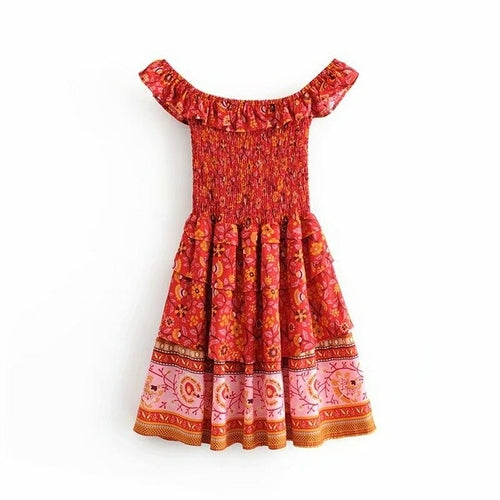 Ruby Red Summer Short Dress