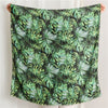 Visrover Summer Tropical Beach Scarves Green Shawl Plant Leaves Print