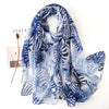 Visrover Summer Tropical Beach Scarves Green Shawl Plant Leaves Print