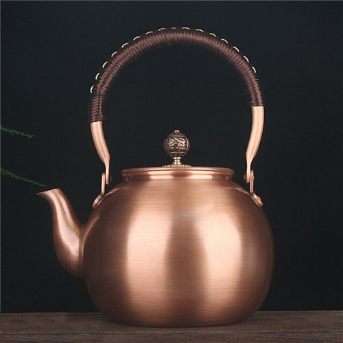 Vitality spring 1600ml antique pure copper teapot health pot boiling