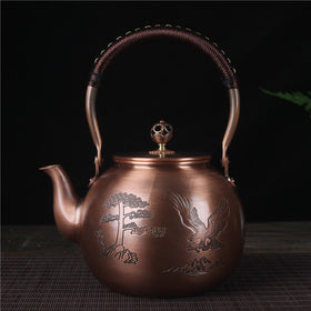 Vitality spring 1600ml antique pure copper teapot health pot boiling