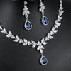 WEIMANJINGDIAN Brand Blue Teardrop and Marquise Cut Cubic Zirconia CZ