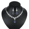 WEIMANJINGDIAN Brand Blue Teardrop and Marquise Cut Cubic Zirconia CZ