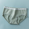 Wasteheart New Women Fashion Cotton Mid Waist Panties Lace Underwear