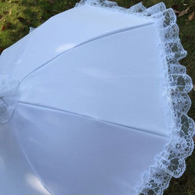 Wedding Bridal Parasol Umbrella Lace White Romantic