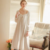 White Nightgown Sleepwear Lady Spring Autumn Long Sleeve Nightdress