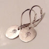 Wishing Dandelion Earrings Silver Plated Small Round Female Pendant