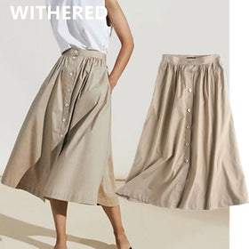 Beige Skirt With Pockets